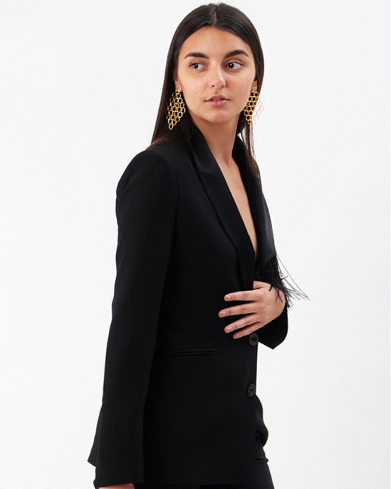 CHAQUETA SMOKING NEGRA COLECCIÓN ANGEL SCHLESSER