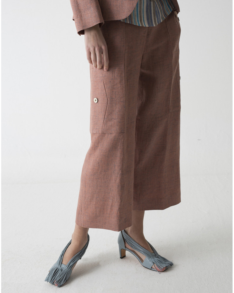 PANTALÓN CULOTTE BOLSILLOS LINO ANGEL SCHLESSER