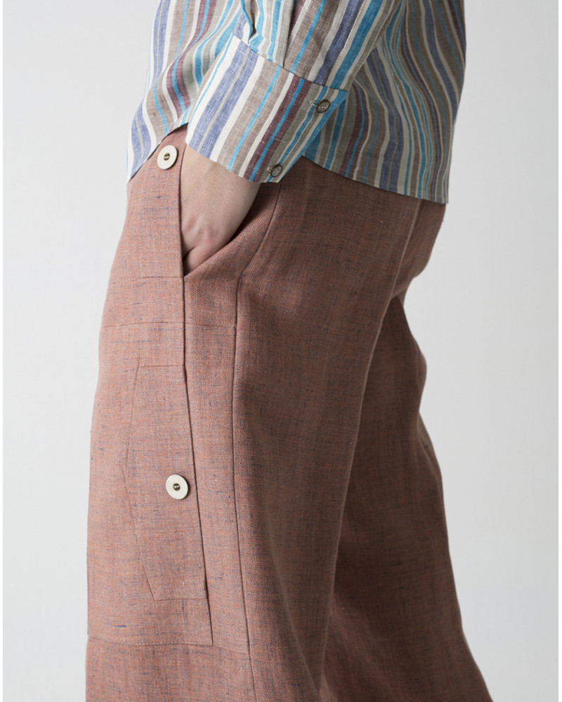 PANTALÓN CULOTTE BOLSILLOS LINO ANGEL SCHLESSER