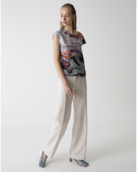 PANTALÓN RECTO LINO BLANCO ANGEL SCHLESSER