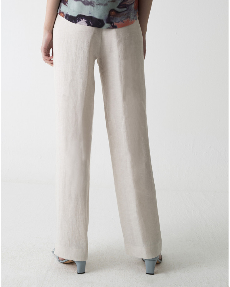 PANTALÓN RECTO LINO BLANCO ANGEL SCHLESSER