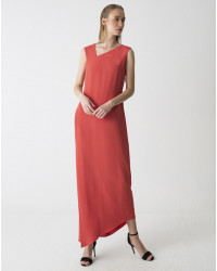 VESTIDO LARGO ASIMÉTRICO